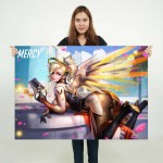 โปสเตอร์ ขนาดใหญ่ เกมส์ Overwatch Mercy Pose