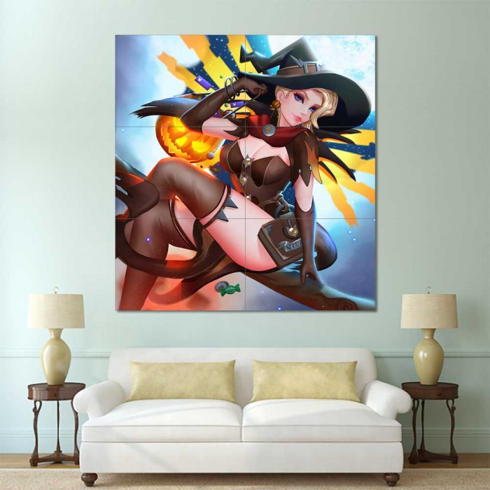 Overwatch Mercy Pose Block Giant Wall Art Poster