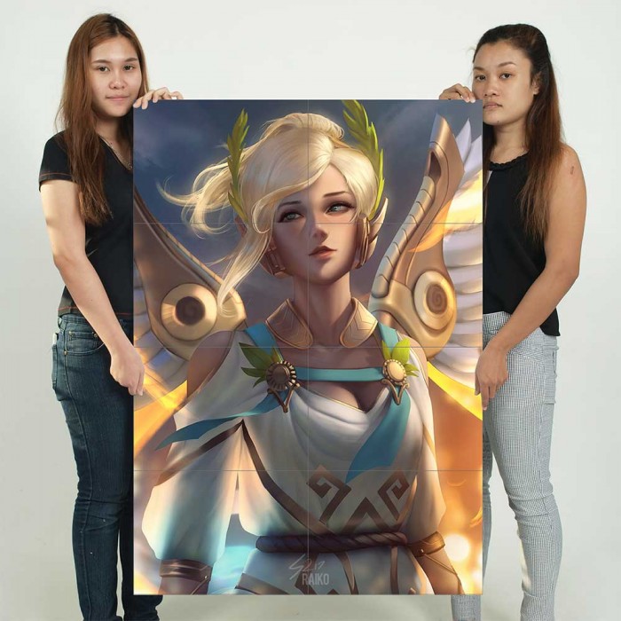 Overwatch Mercy Pose Block Giant Wall Art Poster