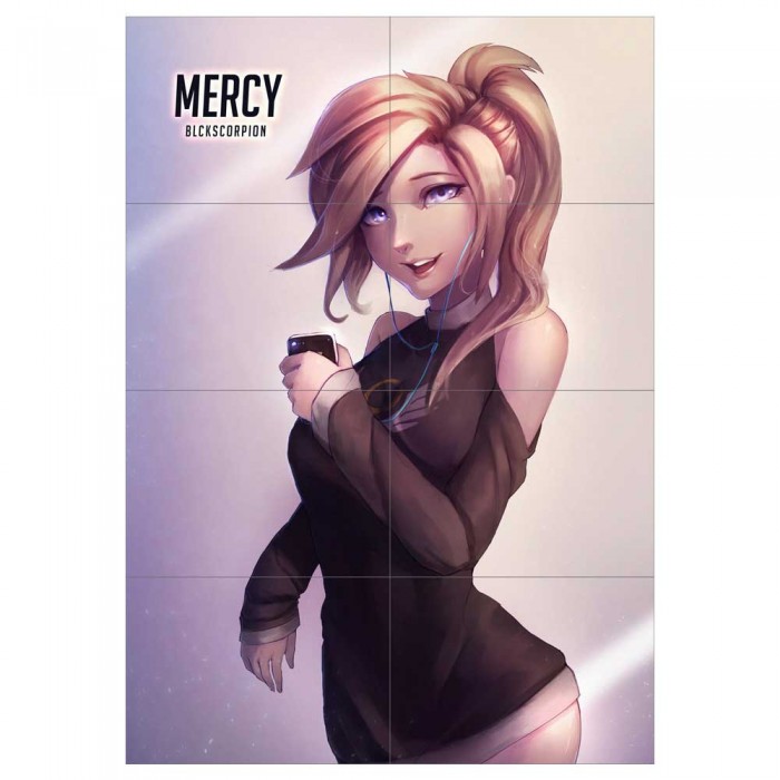 Overwatch Mercy Pose Block Giant Wall Art Poster