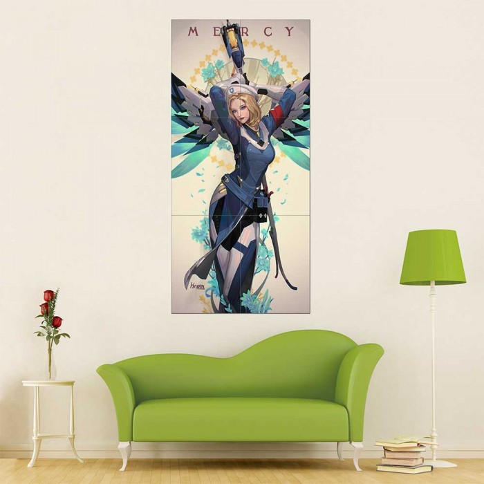 Overwatch Mercy Pose Block Giant Wall Art Poster