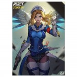 โปสเตอร์ ขนาดใหญ่ เกมส์ Overwatch Mercy Combat Medic Ziegler