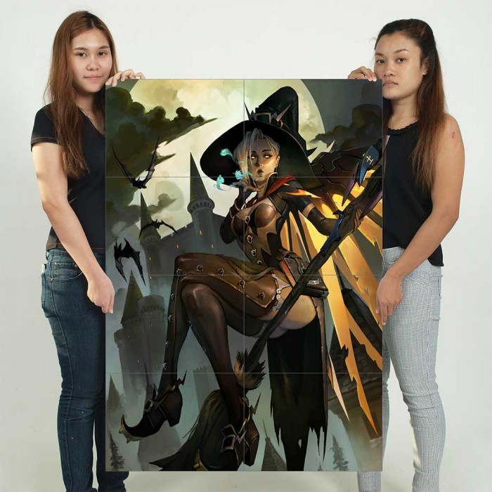 Overwatch Mercy Pose Block Giant Wall Art Poster