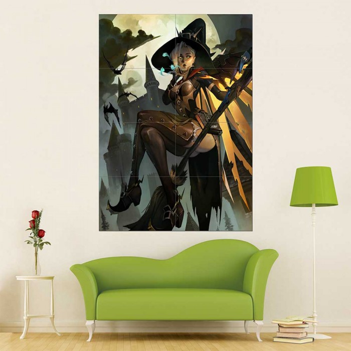 Overwatch Mercy Pose Block Giant Wall Art Poster