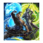 Overwatch Genji Hanzo Block Giant Wall Art Poster