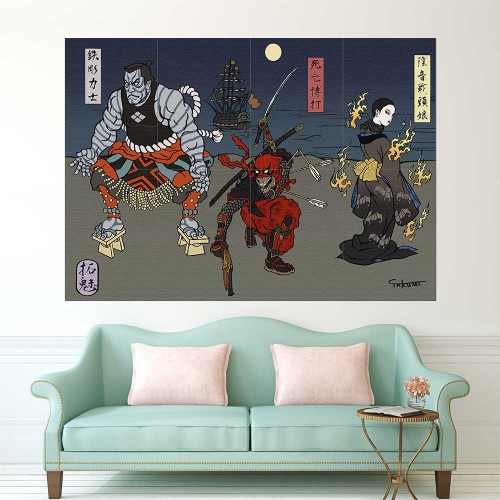 Deadpool Japan Art Block Giant Wall Art Poster