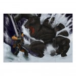 Berserk Guts vs Zodd  Wand-Kunstdruck Riesenposter