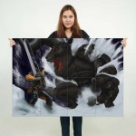 Berserk Guts vs Zodd  Wand-Kunstdruck Riesenposter