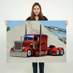 โปสเตอร์ ขนาดใหญ่ รถบรรทุก  Peterbilt Truck Lorry