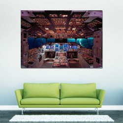 Columbia Space Shuttle Cockpit  Block Giant Wall Art Poster (P-2414)