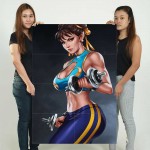 โปสเตอร์ ขนาดใหญ่ ชุนลี Street Fighter Chun Fitness