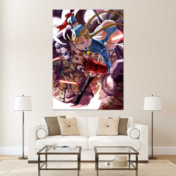 Cammy Street Fighter 2 Canvas Wrap Wall Art Game Room 