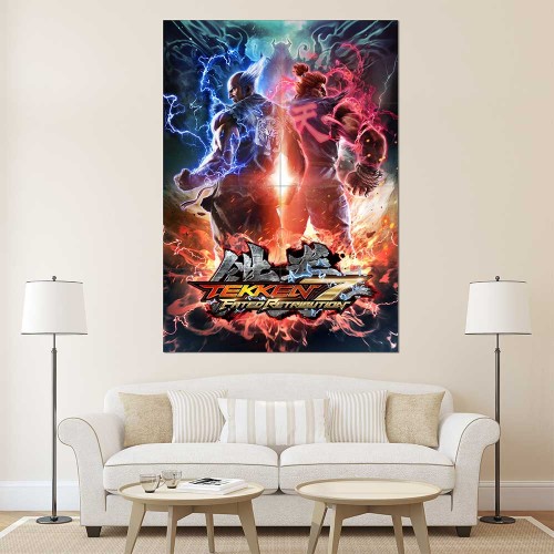 Tekken 7 Akuma vs Heihachi Block Giant Wall Art Poster