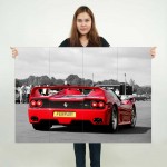 Ferrari F50 V12 V8 Supercar Block Giant Wall Art Poster