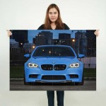 BMW M5 Sport Car Block Giant Wall Art Poster