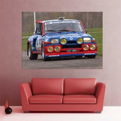 Renault 5 Maxi Turbo Rally Car   Block Giant Wall Art Poster (P-2479)