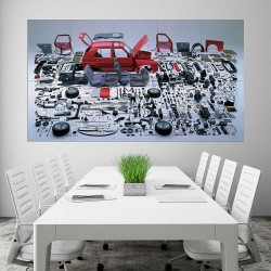 Volkswagen VW Golf MK2 Car Part  Block Giant Wall Art Poster (P-2484)