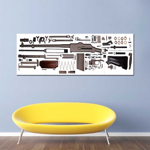 M1918 Browning Automatic Rifle Assembly Block Giant Wall Art Poster