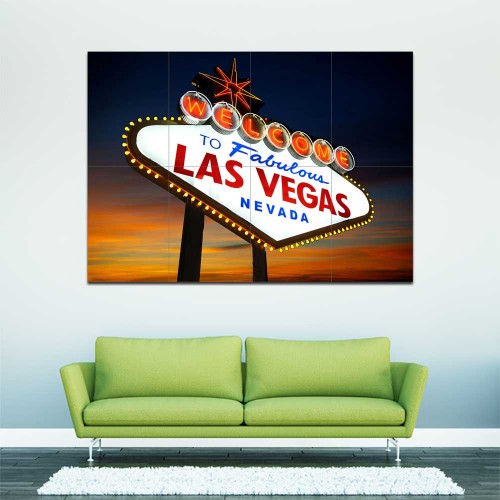 Las Vegas American Poker Sin City Block Giant Wall Art Poster