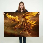 Phoenix Drache Fantasy Myth Gothic Magic  Wand-Kunstdruck Riesenposter