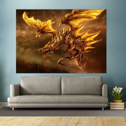 Phoenix Drache Fantasy Myth Gothic Magic  Wand-Kunstdruck Riesenposter (P-2492)