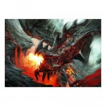 Feuer Drache Dragon Fantasy Myth Gothic Magic  Wand-Kunstdruck Riesenposter