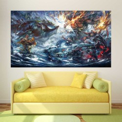 DOTA 2 Epic Battle  Wand-Kunstdruck Riesenposter (P-2507)