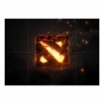 Dota 2 Cracks Logo  Wand-Kunstdruck Riesenposter