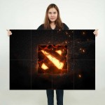 Dota 2 Cracks Logo  Wand-Kunstdruck Riesenposter