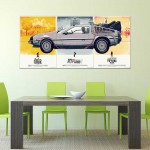  Back to the Future DeLorean DMC-12 Car Block Giant Wall Art Poster