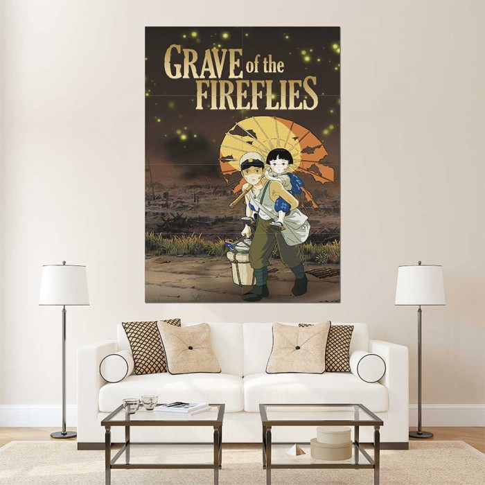 GREATBIGCANVAS Grave of The Fireflies - Movie Unframed Poster Print