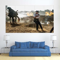 Cowboy The Magnificent Seven  Block Giant Wall Art Poster (P-2532)