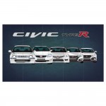 Honda Civic Type R Generation Block Giant Wall Art Poster 