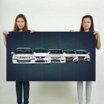 Honda Civic Type R  Wand-Kunstdruck Riesenposter 