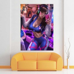 Overwatch D.Va Selfie  Wand-Kunstdruck Riesenposter (P-2542)