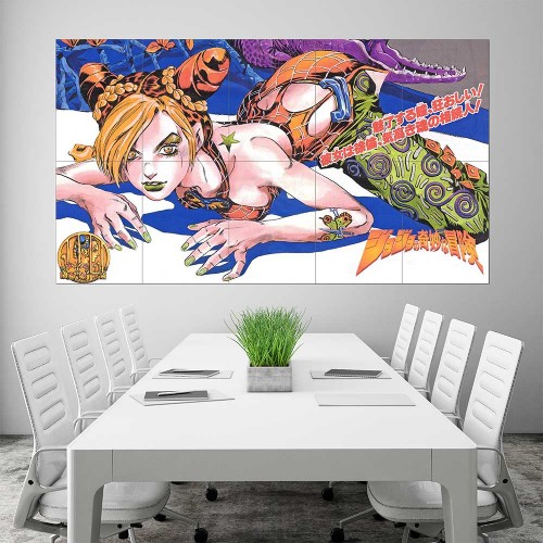 Jojo's Bizarre Adventure Jolyne Kujo Block Giant Wall Art Poster 