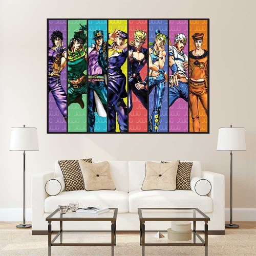 Jojo's Bizarre Adventure All Characters Block Giant Wall Art Poster