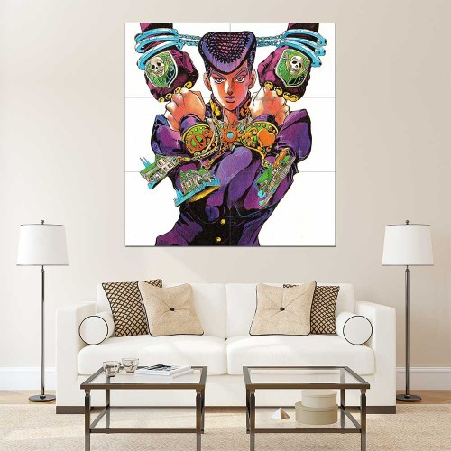 JoJo's Bizarre Adventure Diamond Is Unbreakable Higashikata Josuke And  Crazy Diamond Jojo Pose with Stand Poster Decorative Painting Canvas Wall  Art Living Room Posters Bedroom Painting 16x24inch(40x6 : : Home