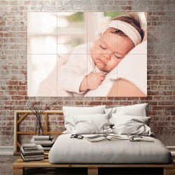 Kids Baby Children Picture serie 13  Block Giant Wall Art Poster (P-2606)