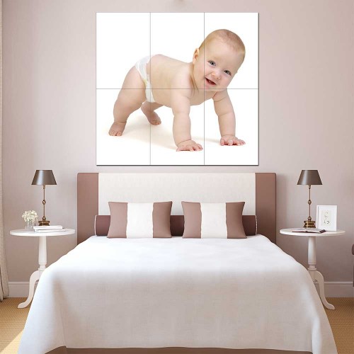 Kids Baby Children Picture serie 16 Block Giant Wall Art Poster