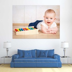 Kids Baby Children Picture serie 22  Block Giant Wall Art Poster (P-2615)