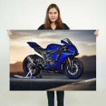 โปสเตอร์ ขนาดใหญ่ มอเตอร์ไซค์ Yamaha YZF R1 motorcycle