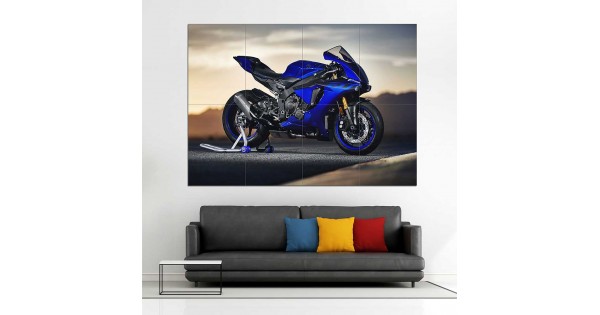 Yamaha YZF R1 motorcycle Block Giant Wall Art Poster