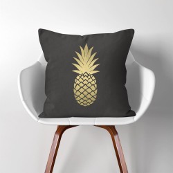 Pineapple  Linen Cotton throw Pillow Cover (PW-0001)