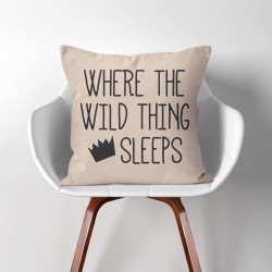 ปลอกหมอนอิง ภาพ Where the Wild things sleep  (PW-0025A)