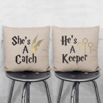 Harry Potter She's A Catch-He's A Keeper Kissenbezüge Paare