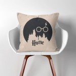 Home Hogwarts Castle Harry Potter  Linen Cotton throw Pillow Cover