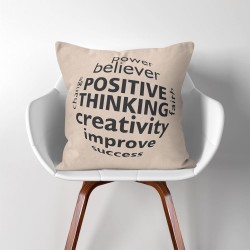 ปลอกหมอนอิง ภาพ Positive Thinking Creativity  (PW-0081)