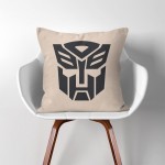 Transformers Autobot Logo  Linen Cotton throw Pillow Cover