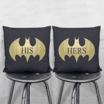 His Hers Batman Logo Kissenbezüge Paare